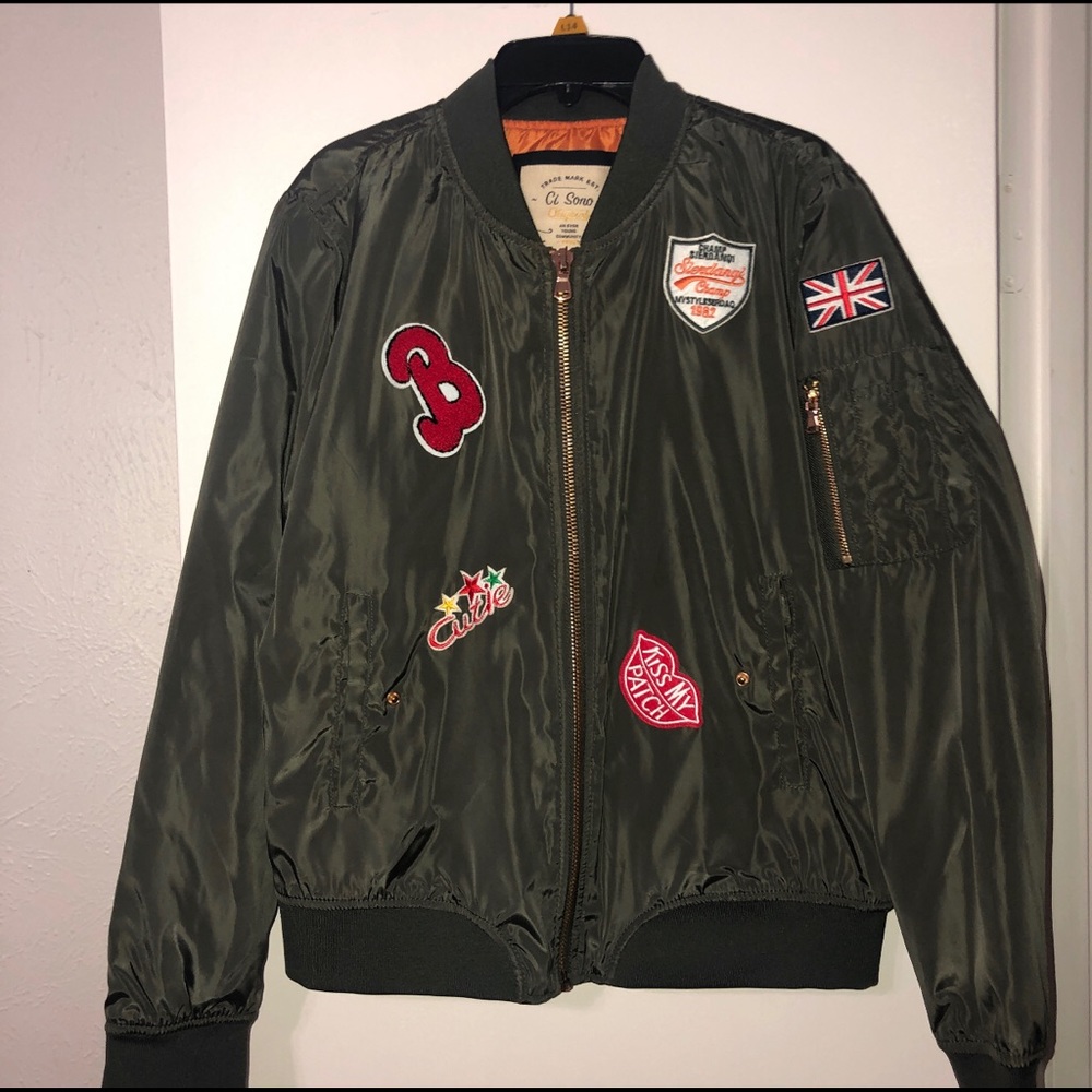 Bomber Jacket full zip with Patches